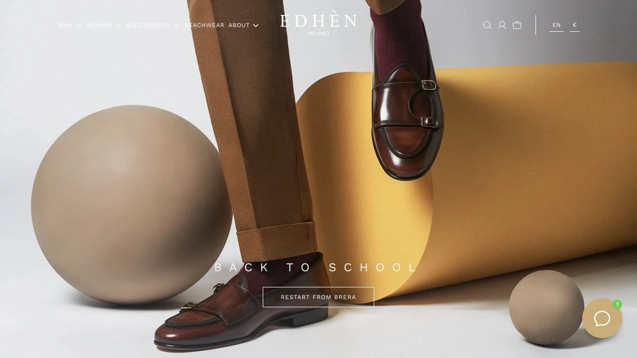 Головна сторінка Edhèn Milano